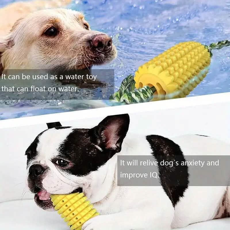 Puppy Dog Teeth Chew Squeaky Interactive Corn Toy